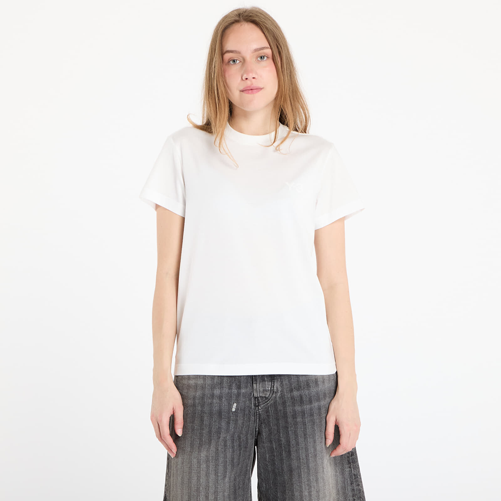 Tričko Y-3 Regular Short Sleeve T-Shirt Core White XS