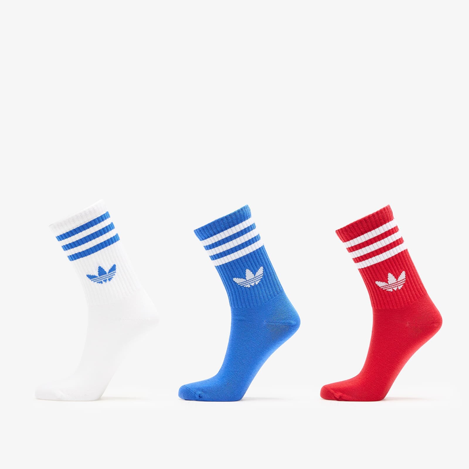 adidas 3-Stripes Crew Socks 3-Pack Better Scarlet S