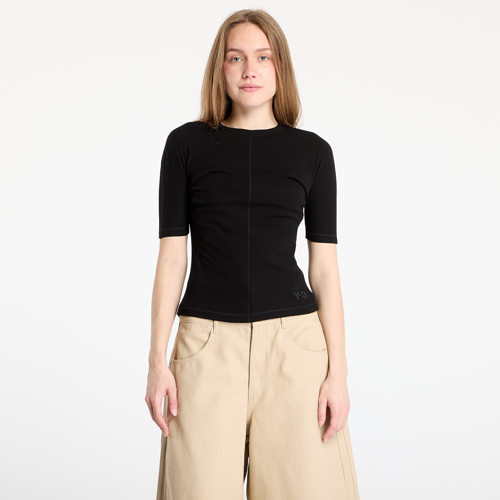 Tričko Y-3 Fitted Short Sleeve T-Shirt Black XS