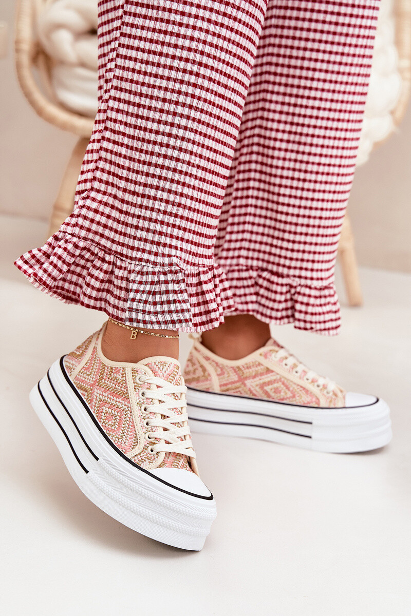 Boto Nízke Dámske Tenisky Na Platforme Rúžové Melina