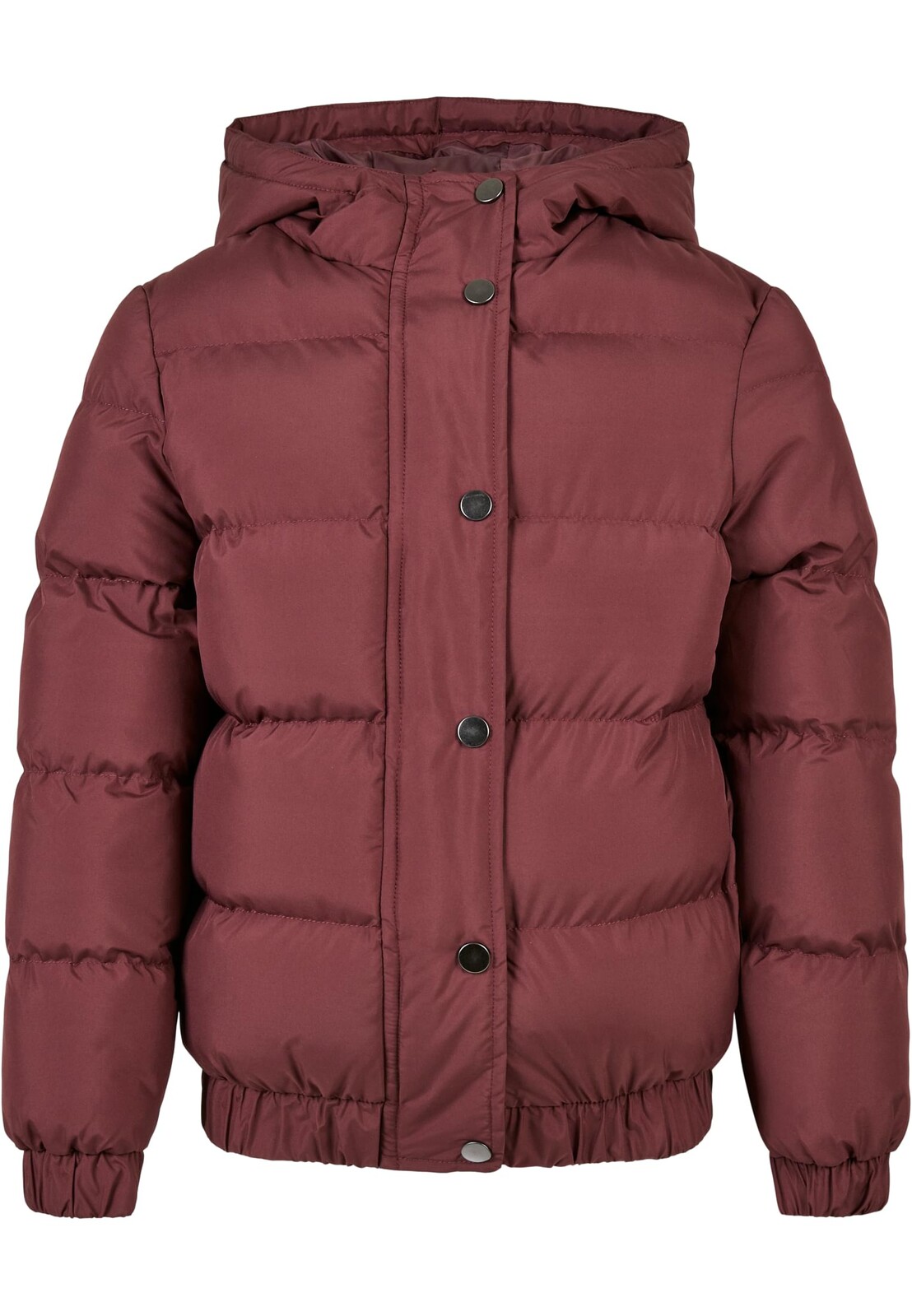 Girls' Puffer jacket with hood cherry