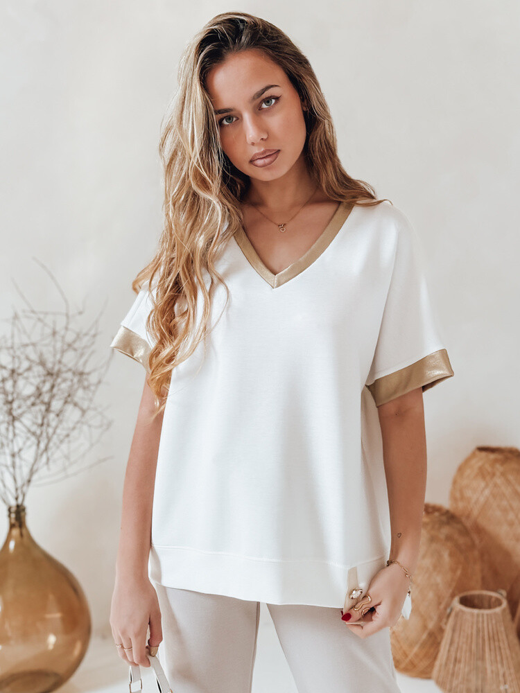 Bluzka damska oversize SHINE LOVE biała Dstreet