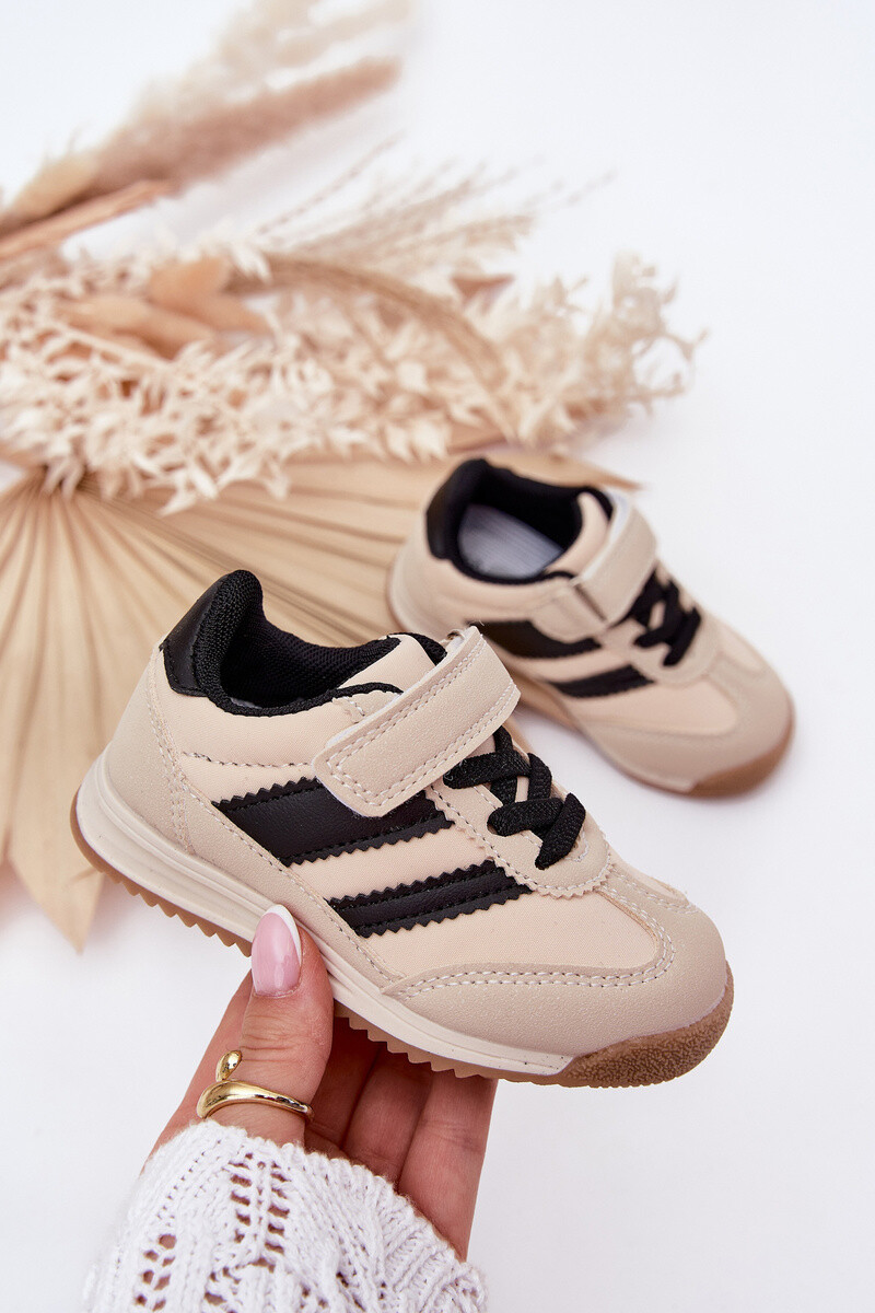 Boto Detské Sneakers Športová Obuv Na Suchý Zips Béžová Viona