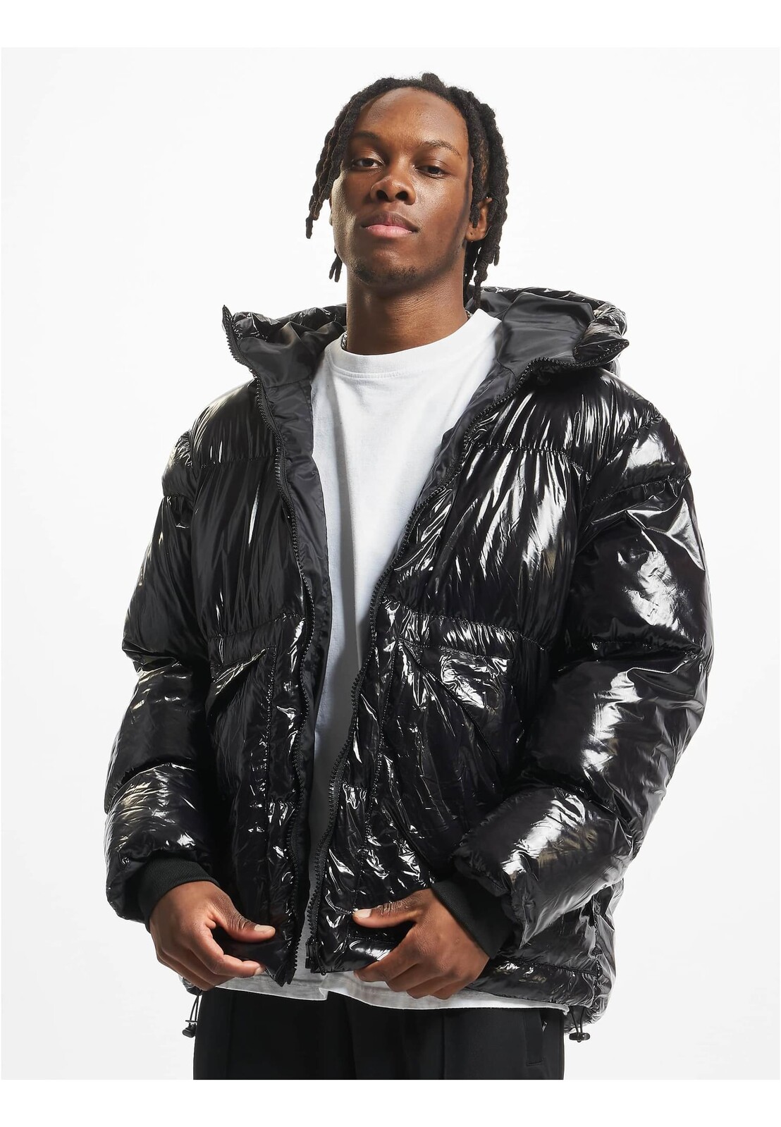 DEF Shiny Pufferjacket black