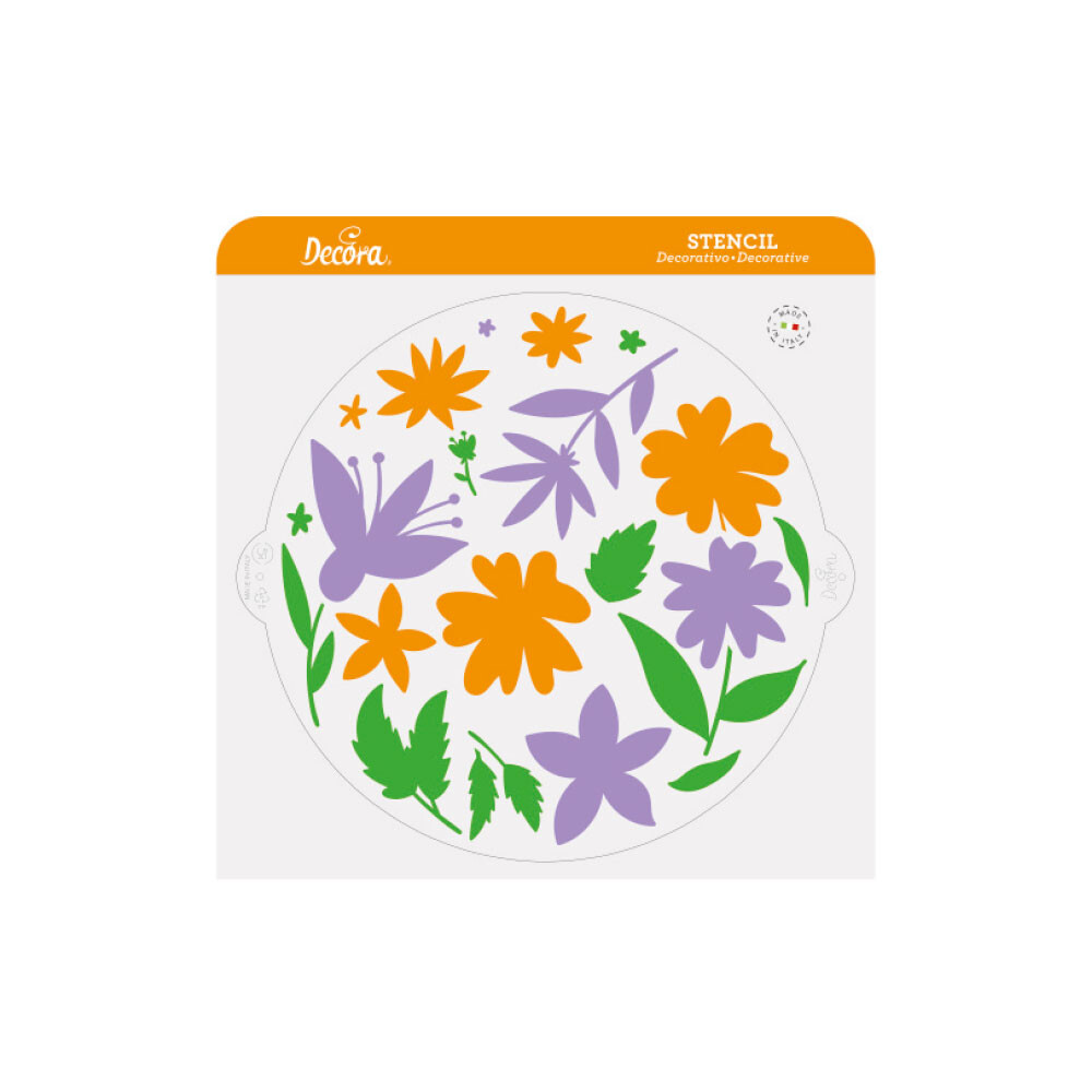 Decora Stencil šablóna na tortu - Jarné kvety 25 cm