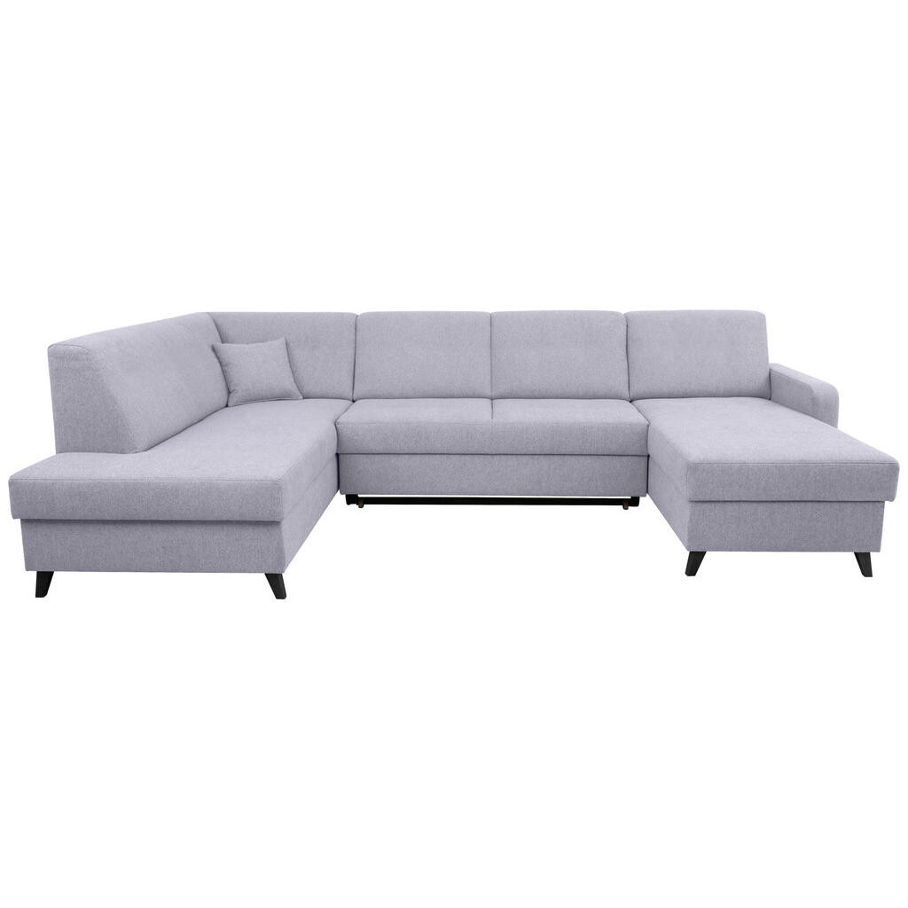 XXXL ROHOVÁ SEDACIA SÚPRAVA, drevo, textil, sivá