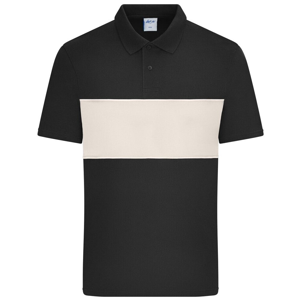 James & Nicholson (Daiber) Polokošeľa s kontrastným pásikom 8050 - Čierna / pieskovcová | L