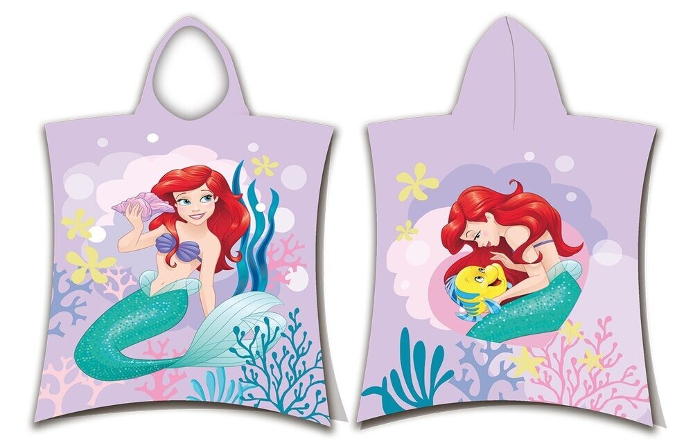Jerry Fabrics Detské pončo-osuška - Ariel - růžová