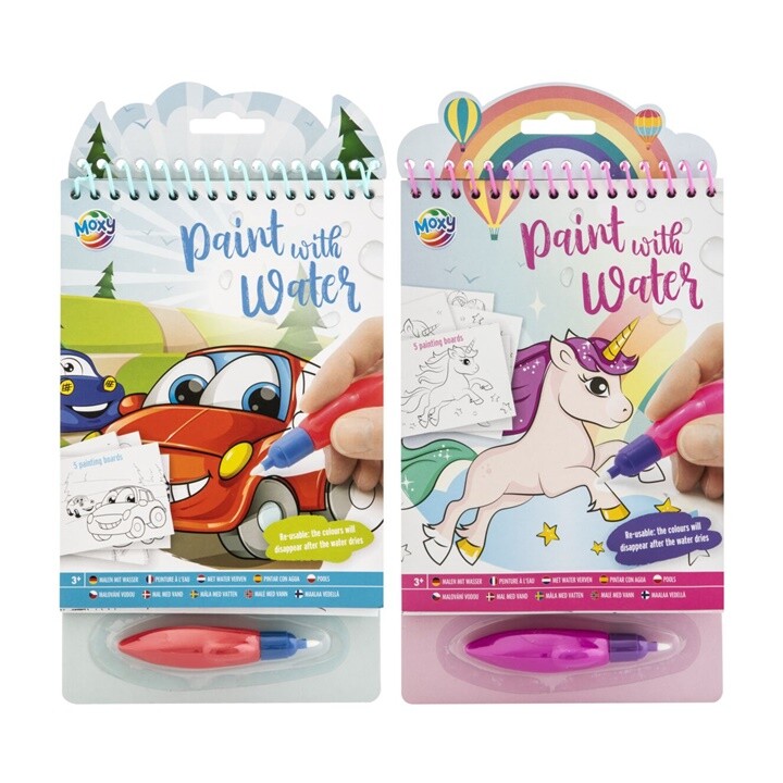 Sada na maľovanie s vodou 23x14cm 5 listov | Various Designs