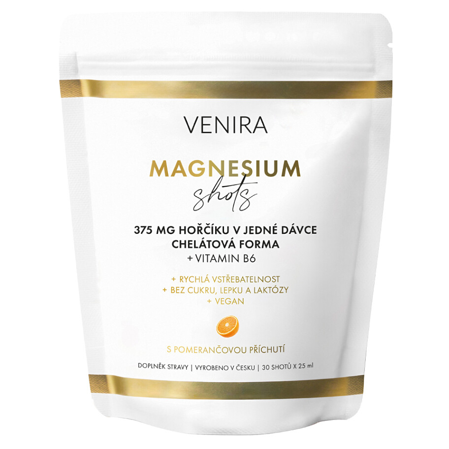 VENIRA Magnézium shots pomaranč 30 x 25 ml