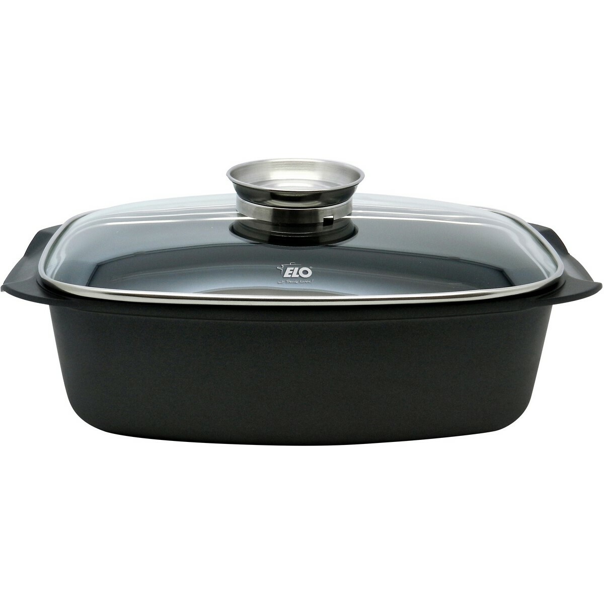 Elo 84932 Zapekacia misa so skleneným vekom aaromatickou rukoväťou Alucast 40 x 22 cm