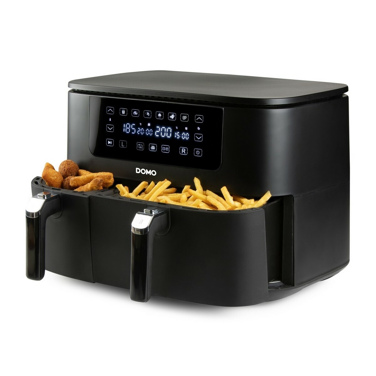 DOMO DO546FR digitálna dvojitá teplovzdušnáfritéza, 3+6 l