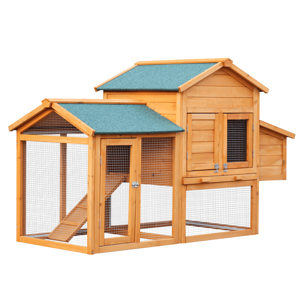 Kurník pre sliepky, hnedá/zelená, jedľa, pozinkovaná oceľ, PIPON