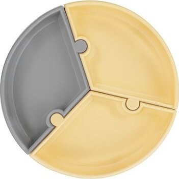 MINIKOIOI Puzzle silikónový s prísavkou – Grey/Yellow