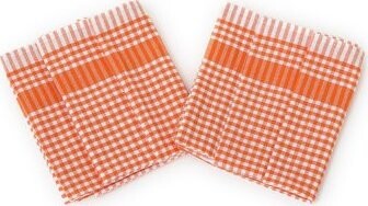 Bade Home Utierka PAR 45 × 65 cm, oranžovobiela kocka, 3 ks