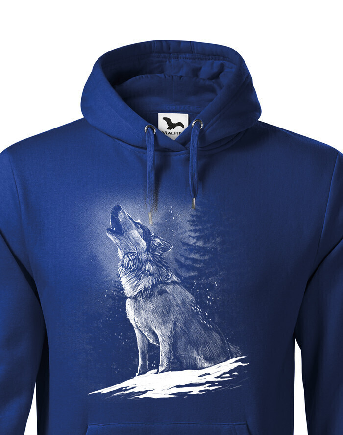 Pánska mikina s potlačou vlka - darček pre milovníkov vlka