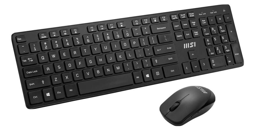 MSI RF1430-CZ , bezdrôtový set klávesnica s myšou MA04 1600DP, CZ, Čierny
