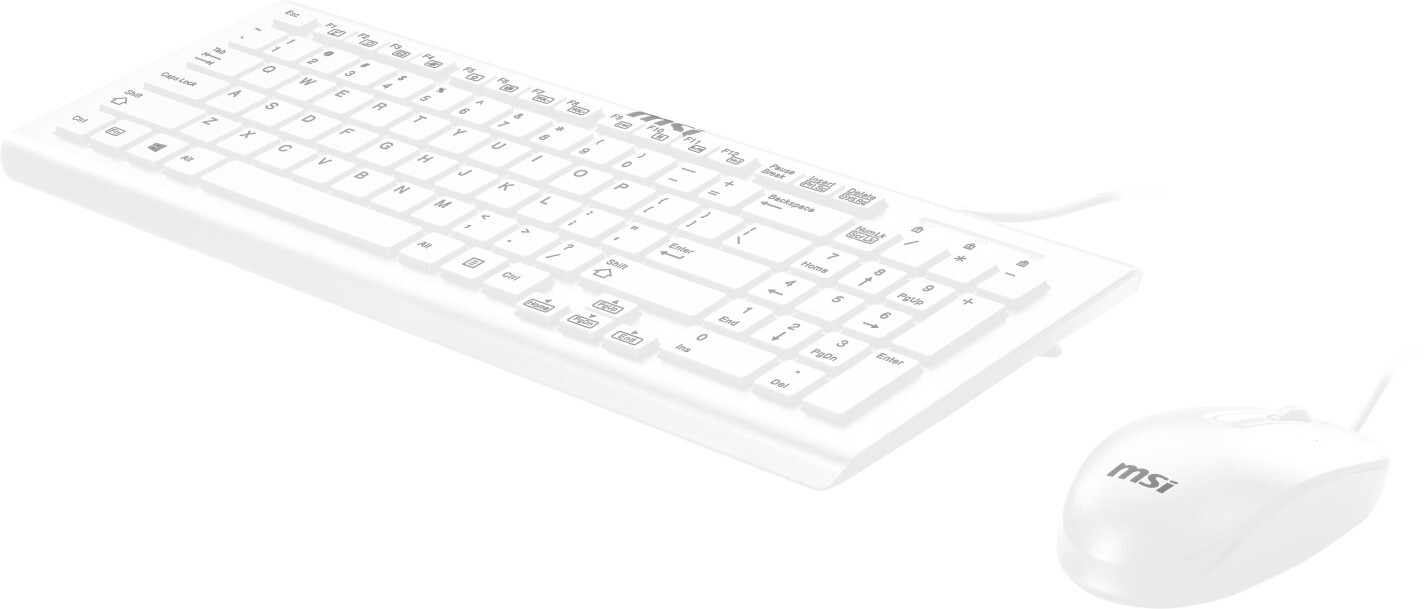 MSI SK9626MW-CZ+Mouse set klávesnica s myšou, USB, biela