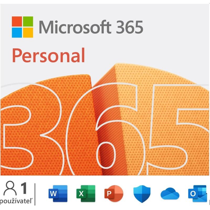 Microsoft 365 Personal SK - box, predplatné 1 rok, 1 osoba QQ2-01760