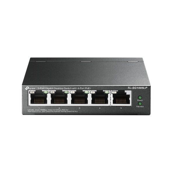 tp-link TL-SG1005LP, 5portový gigabitový stolní switch se 4 porty PoE+ TL-SG1005LP