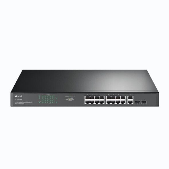 tp-link TL-SG1218MP, 18portový gigabitový switch do racku s 16 porty PoE+ TL-SG1218MP