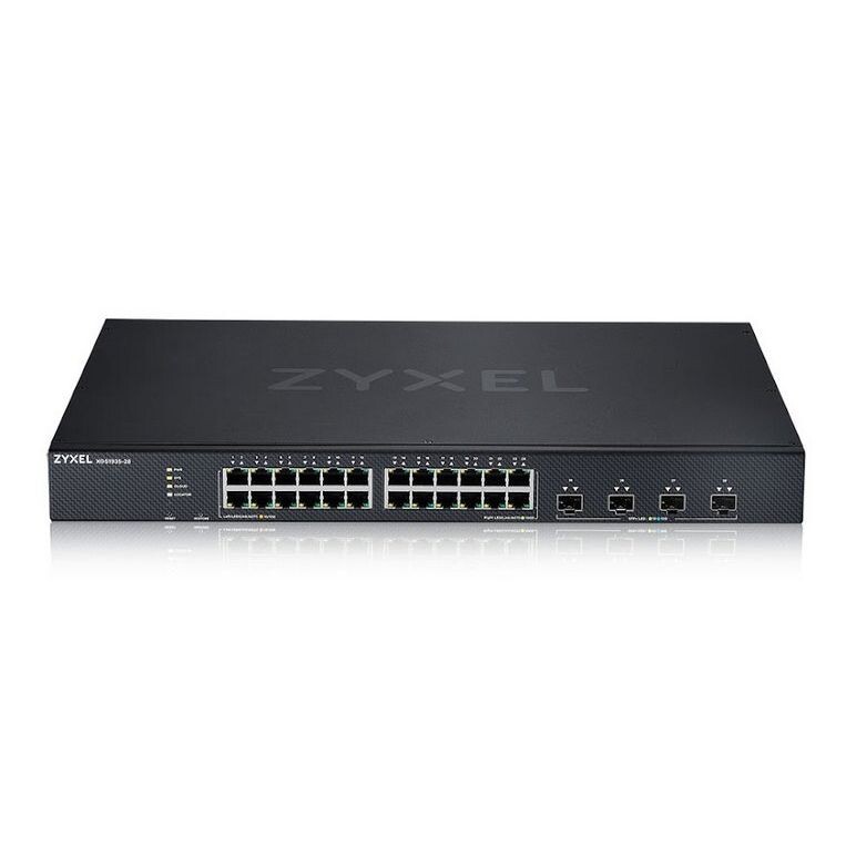 Zyxel XGS1935-28, 28 Port Smart Managed Switch, 24x Gigabit Copper and 4x 10G SFP+, hybrid mode, standalone or NebulaFlex Cloud XGS1935-28-EU0101F