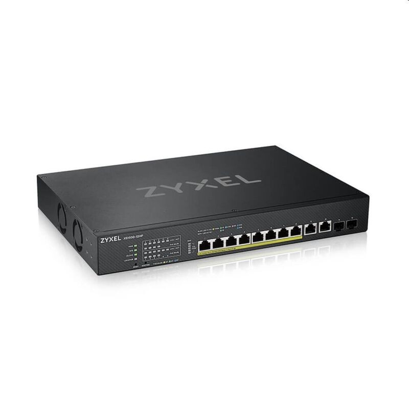 Zyxel XS1930-12HP, 8-port Multi-Gigabit Smart Managed PoE Switch 375Watt 802.3BT, 2 x 10GbE + 2 x SFP+ Uplink XS1930-12HP-ZZ0101F