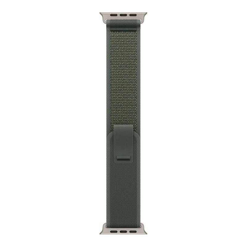 Apple Watch 49mm Green Trail Loop - SM - Natural Titanium Finish MXTN3ZMA