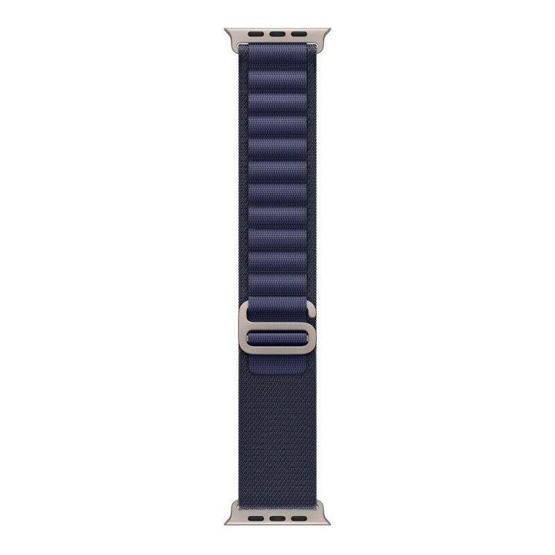 Apple Watch 49mm Navy Alpine Loop - Large - Natural Titanium Finish MXN03ZMA