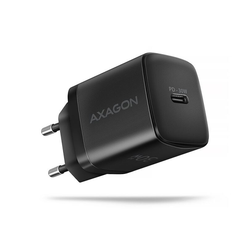 AXAGON ACU-PD30, Sil nabíjačka do siete 30W, 1x port USB-C, PD3.0PPSQC4+SFCAFCApple, čierna ACU-PD30