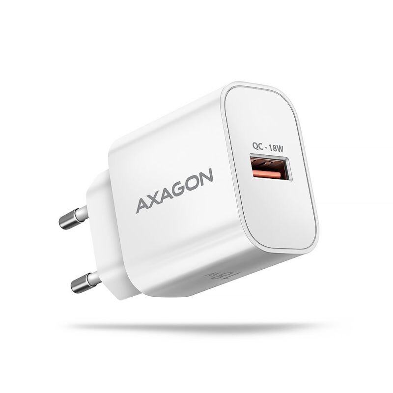 AXAGON ACU-QC18W, nabíjačka do siete 18W, 1x port USB-A, QC3.0AFCApple, biela ACU-QC18W