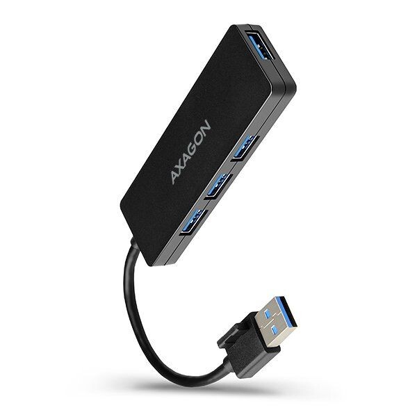 AXAGON HUE-G1A, 4x USB 3.2 Gen 1 SLIM hub, kábel Type-A 14cm napevno HUE-G1A