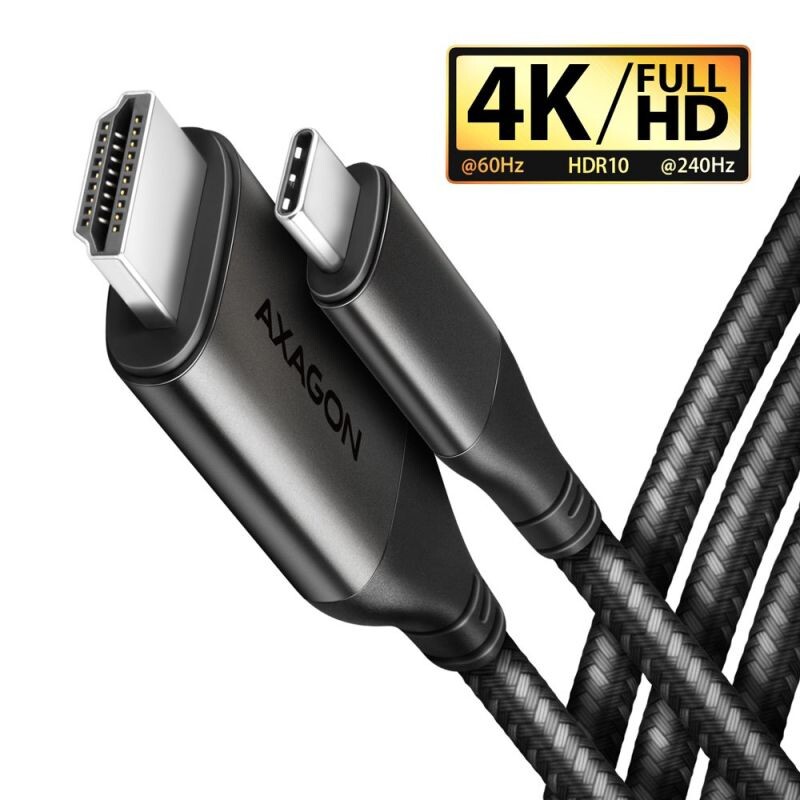 AXAGON RVC-HI2MC, USB-C -> HDMI 2.0a redukcia  kábel 1.8m, 4K60Hz HDR10 RVC-HI2MC