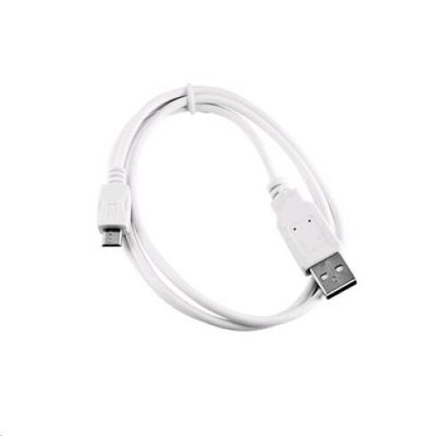 Kábel C-TECH USB 2.0 AMMicro, 1m, biely CB-USB2M-10W