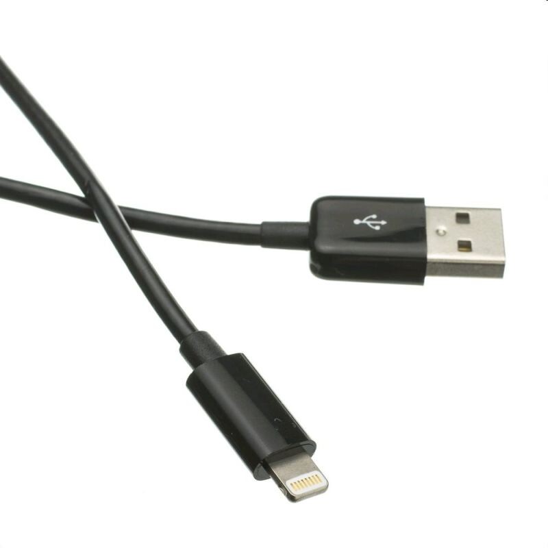 Kábel C-TECH USB 2.0 Lightning (IP5 a vyšší) nabíjací a synchronizačný kábel, 1m, čierny CB-APL-10B