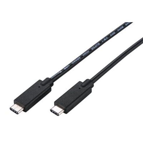 Kábel C-TECH USB 3.2, Type-C (CMCM), PD 100W, 20Gbps, 1m, čierny CB-USB32-10B
