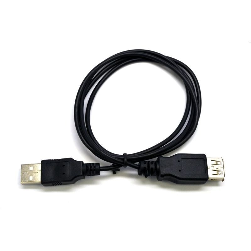 Kábel C-TECH USB A-A 3m 2.0 predlžovací, čierny CB-USB2AA-3-B