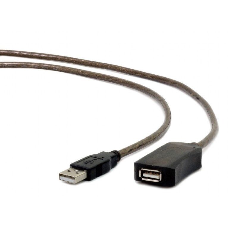 Kábel CABLEXPERT USB 2.0 aktívny predlžovačka, 10m, čierna UAE-01-10M