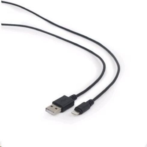 Kábel CABLEXPERT USB 2.0 Lightning (IP5 a vyšší) nabíjací a synchronizačný kábel, 2m, čierny CC-USB2-AMLM-2M