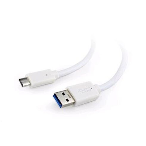 Kábel CABLEXPERT USB 3.0 AM na Type-C kábel (AMCM), 1m, biely CCP-USB3-AMCM-1M-W
