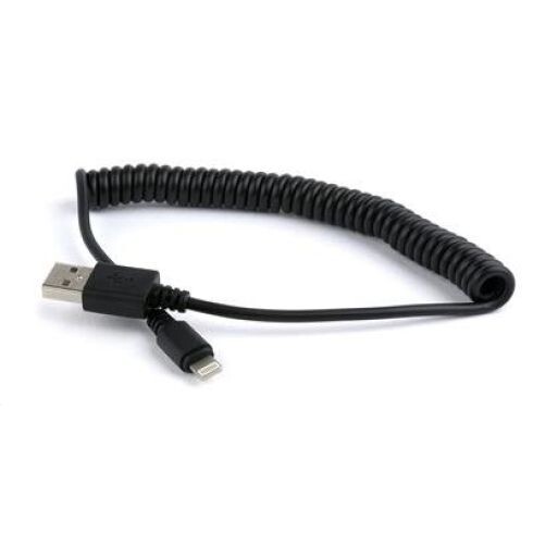 Kábel CABLEXPERT USB A MaleLightning Male, 1,5m, čierny, kroucený CC-LMAM-1.5M