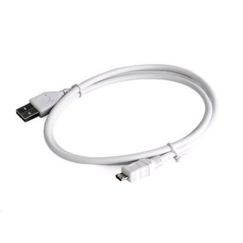 Kábel CABLEXPERT USB A MaleMicro B Male 2.0, 0,5m, White, High Quality CCP-MUSB2-AMBM-W-0.5M