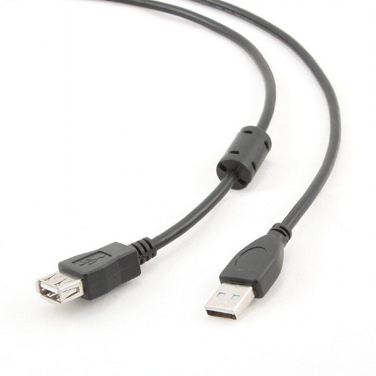 Kábel CABLEXPERT USB A-A 1,8m 2.0 predlžovací HQ s ferritovým jadrom CCF-USB2-AMAF-6