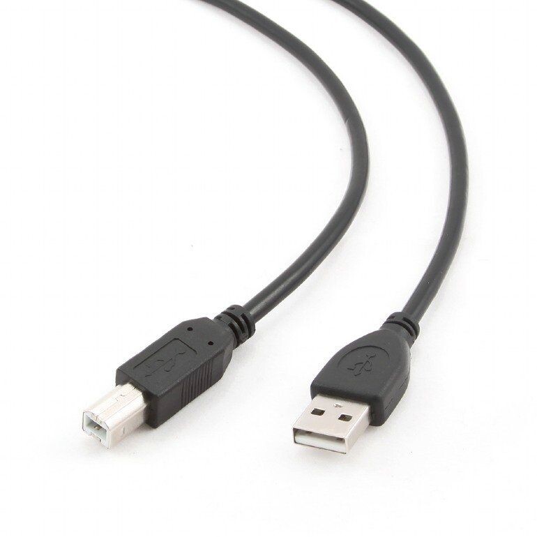 Kábel CABLEXPERT USB A-B 1,8m 2.0 HQ Black, pozlátené kontakty CCP-USB2-AMBM-6
