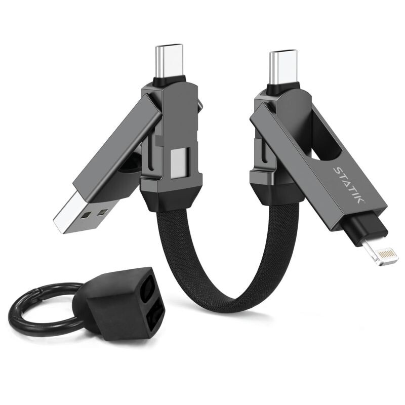 KeySmart Statik HexCharge - univerzálny USB kábel PUP-0530-BLK