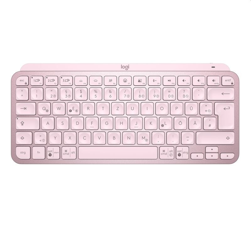 Logitech MX Keys Mini - bezdrôtová podsvietená klávesnica, US - ružová 920-010500