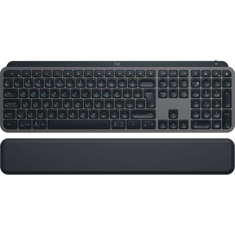 Logitech MX Keys S - bezdrôtová podsvietená klávesnica + opierka dlane - US - grafitová 920-011589