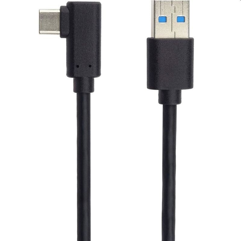 PremiumCord Kabel USB typ CM zahnutý konektor 90° - USB 3.0 AM, 1m ku31cz1bk
