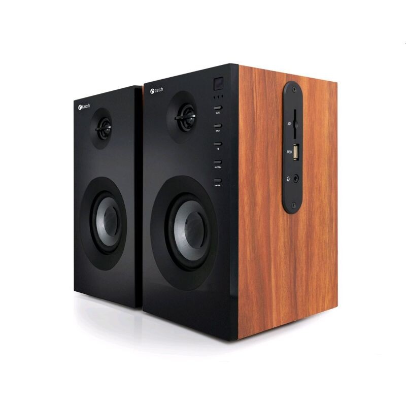 Repro C-TECH SPK-550BT, 2.0, Bluetooth, dálkové ovládání, drevenné SPK-550BT