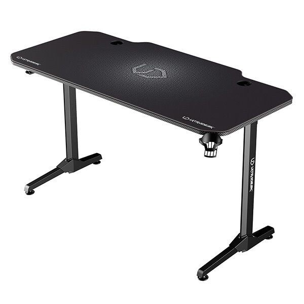 ULTRADESK Herný stôl FRAG - GRAPHITE, 140x66 cm, 76 cm, s XXL podložkou pod myš, s ultradesk BEAM, držiak slúchadiel UDESK-FG-GF